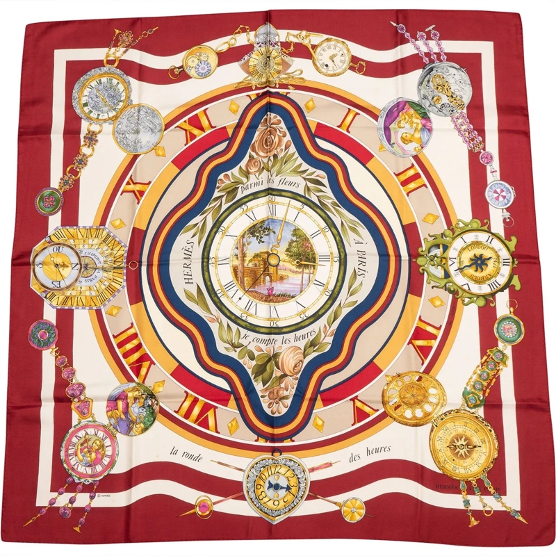 Hermès Wollschal Hermes Classic "parmi le fleurs" Silk Carre 90 Sca mehrfarbig