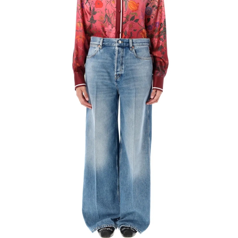 Gucci Jeans Wide Leg Jeans Blue