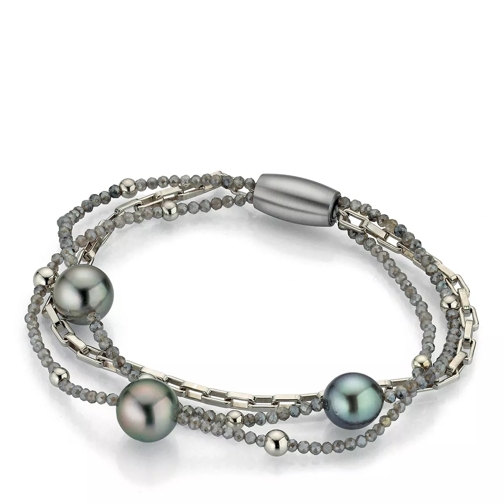 Gellner Urban Bracelet Moonstone Tahiti Pearls Silver/Anthracite Bracelet