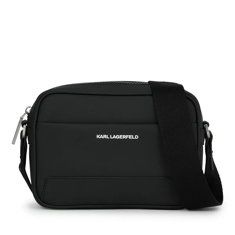 Karl Lagerfeld Crossbody Bag Kameratasche mit minimalistischem Logo Umhängetasc schwarz
