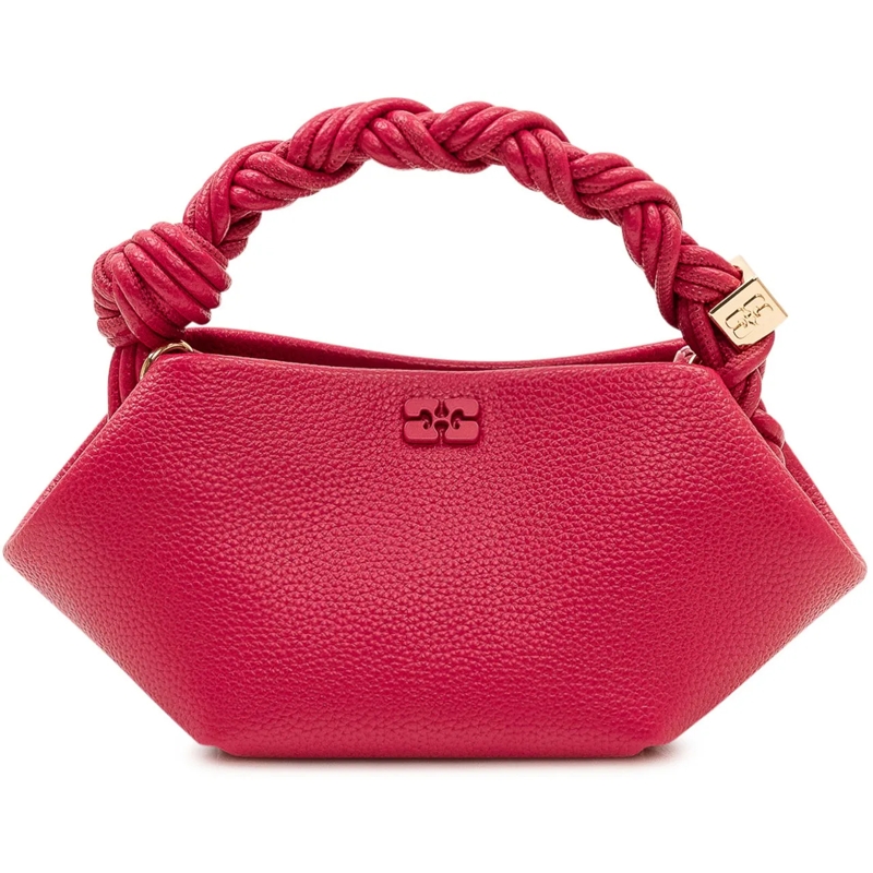 GANNI Tote Borsa Bou Mini con Manico Intrecciato rose