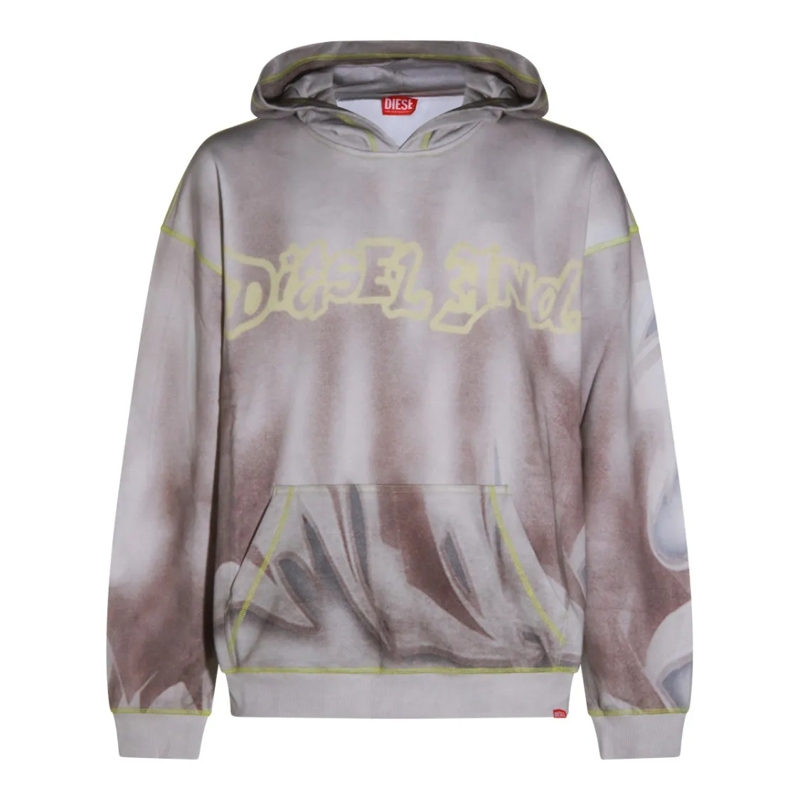 Diesel  Light Grey Cotton Sweatshirt Grey