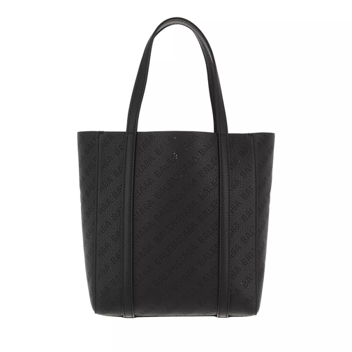 Balenciaga Everyday Allover Logo Tote Bag Smooth Calfskin Black Tote