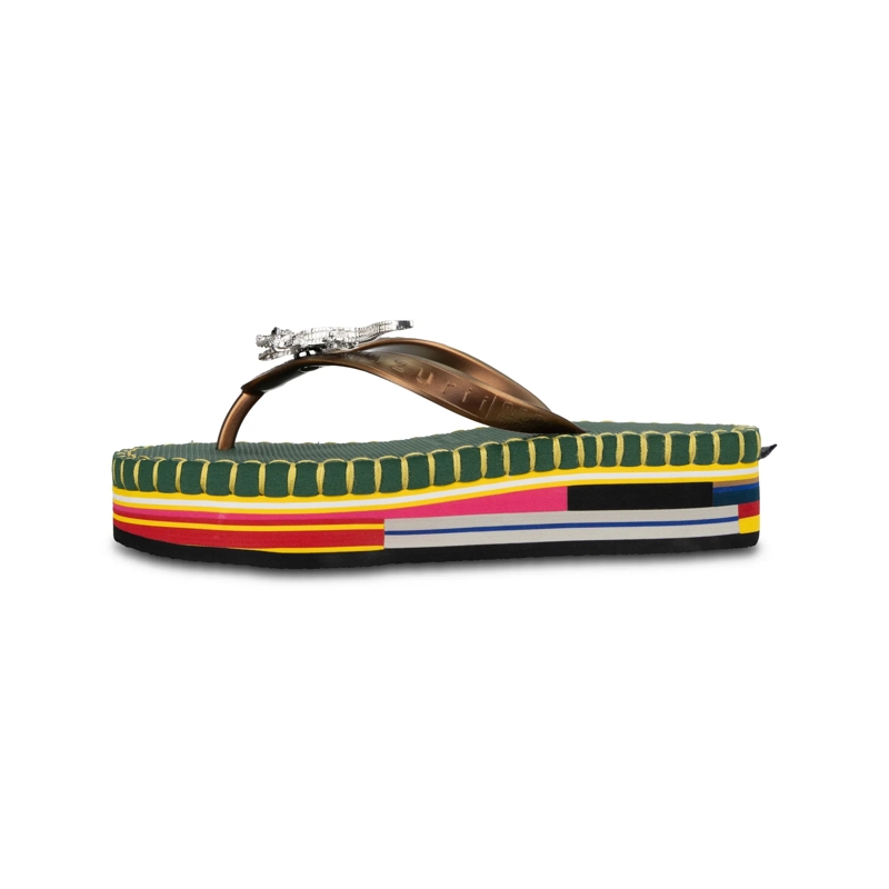 UZURII Flip Flops flip flop Crocodile Colorful Army dunkel-grün(Image 2)