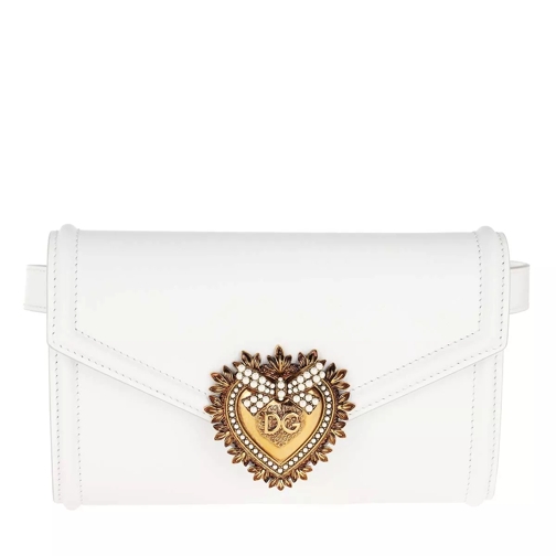 Dolce&Gabbana Devotion Belt Bag Leather White Sac de ceinture