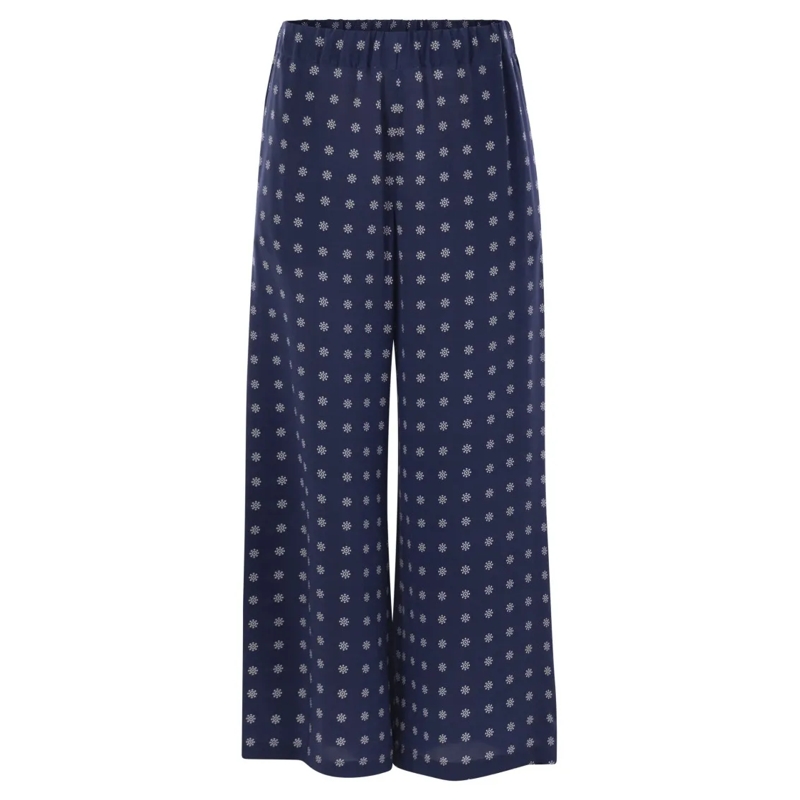 Max Mara  Eusebio - Silk Twill Trousers Blue