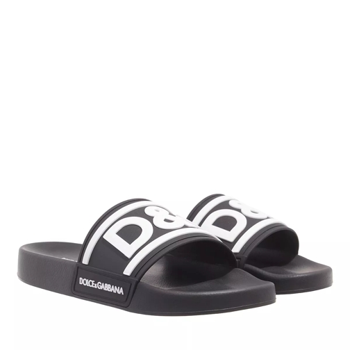Dolce&Gabbana Slides with DG Logo Black Slip-in skor