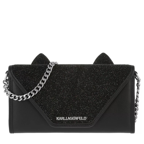Karl Lagerfeld Caviar Fun Chain Wallet Black Portemonnee Aan Een Ketting