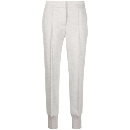 Peserico Jogginghosen Cotton-Blend Tapered Trousers Grey