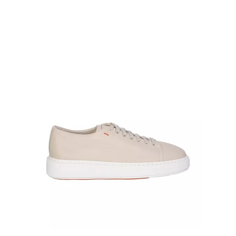Santoni Low-Top-Sneaker Beige Lace-Up Sneakers Neutrals