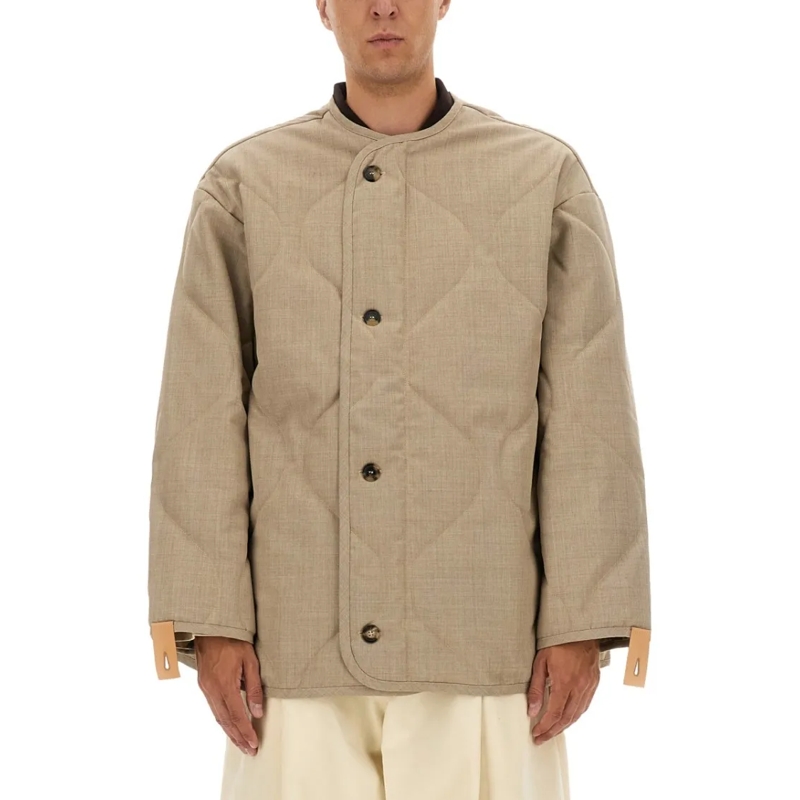 J.W.Anderson  Quilted Jacket With Boxy Silhouette Pink