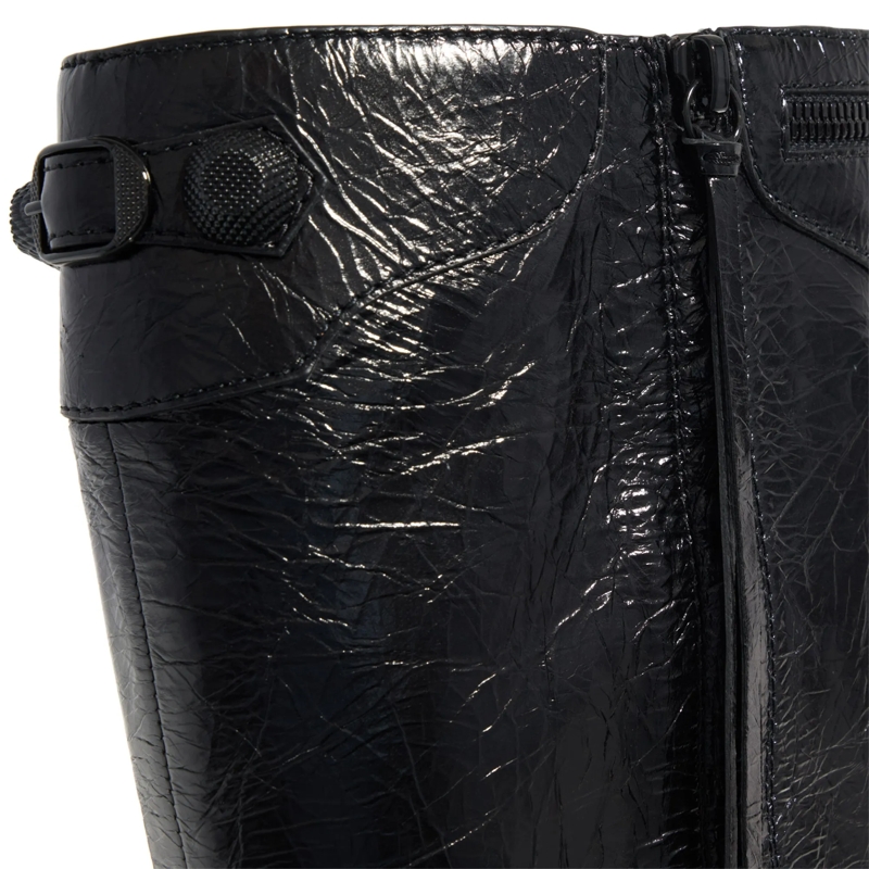 Balenciaga Stiefel Cagole 90mm Leather Boot Black(Image 5)