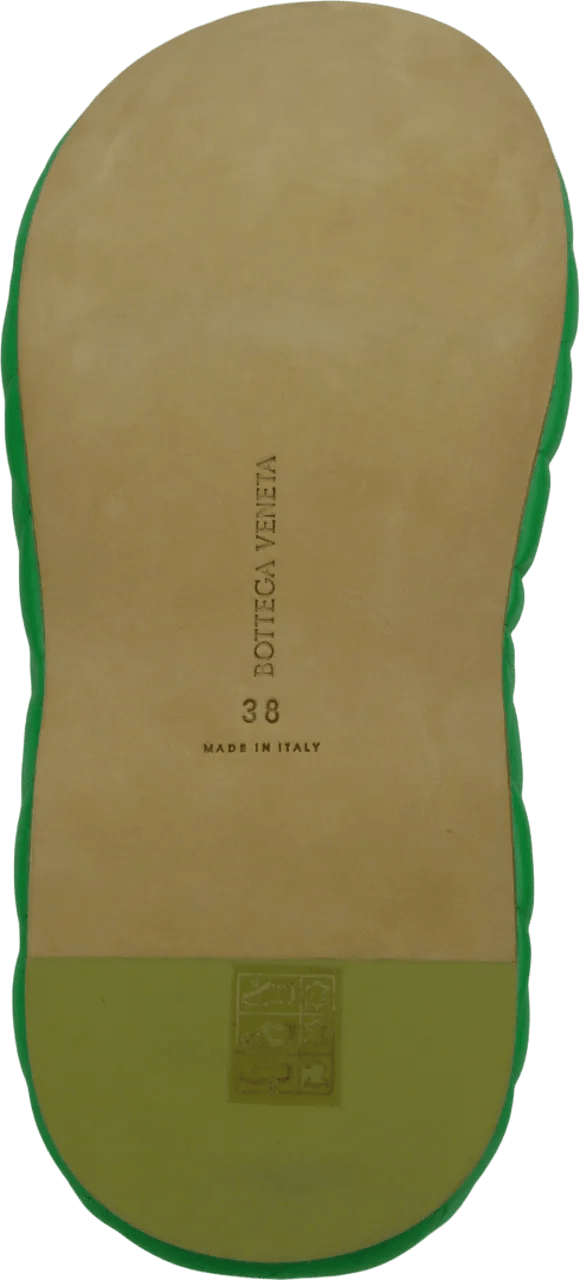 Thumbnail - Bottega Veneta Slipper & Pantoletten - Sandalo imbottito in pelle verde - Gr. 38 (EU) - in Grün - für Damen