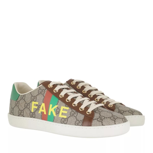 Gucci Ace Not Fake Sneaker Beige Brown Low-Top Sneaker