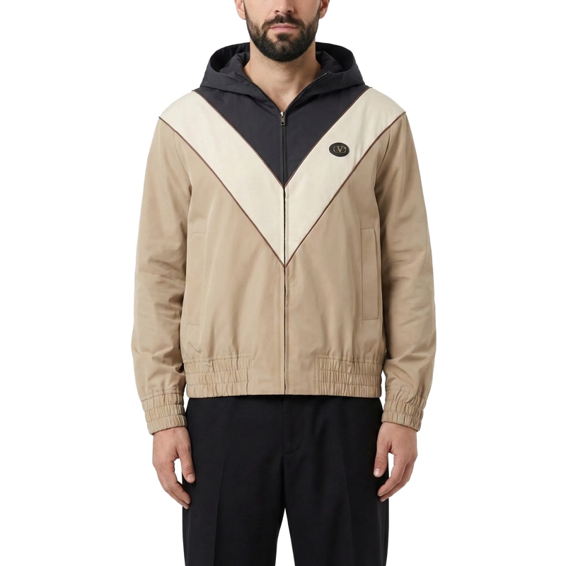 Valentino Garavani  Beige Jacket With Structured Silhouette And Minima Neutrals(Image 4)
