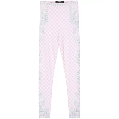 Versace Checkerboard-Pattern Pink Tights Pink 