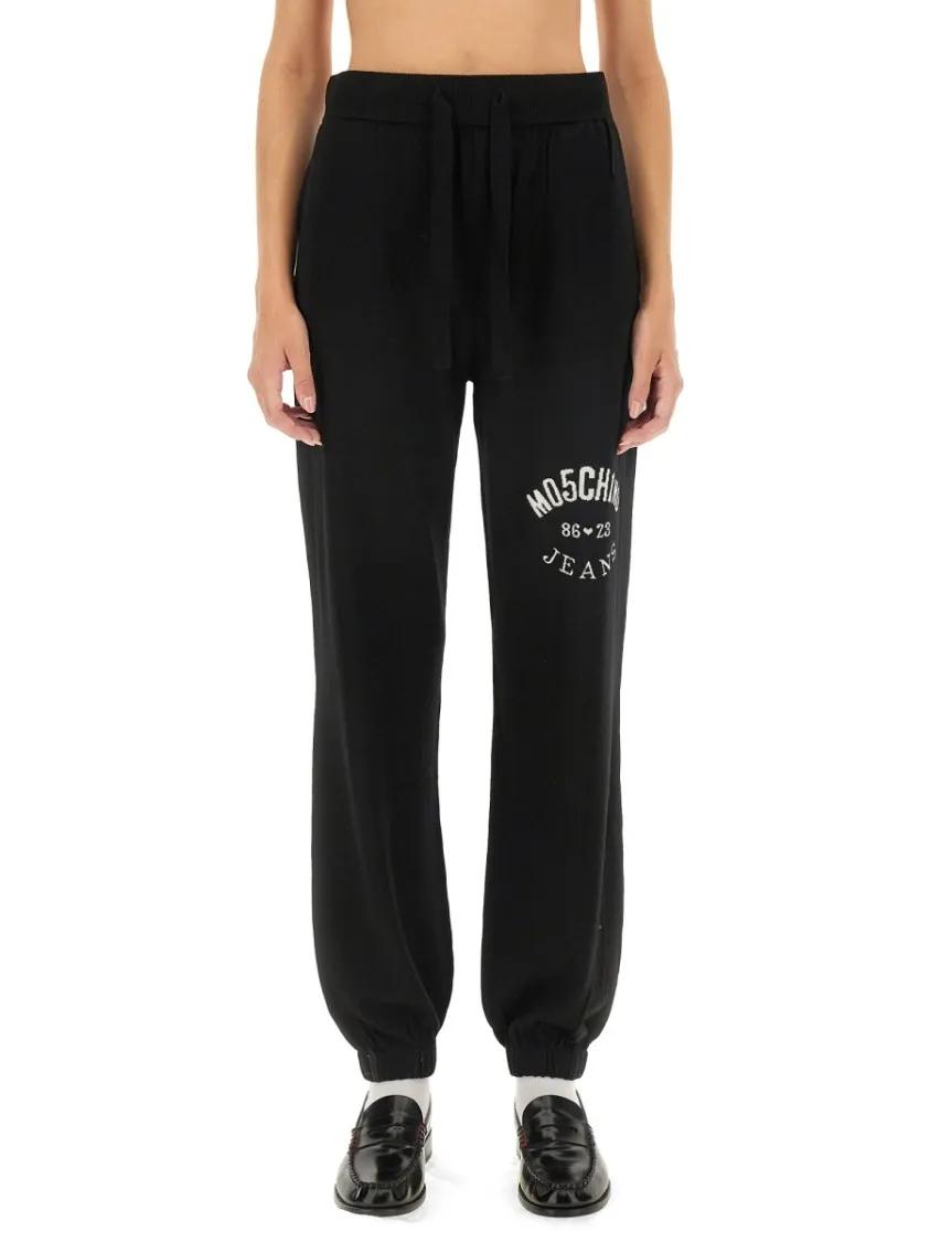 Thumbnail - Moschino - Relaxed Fit Jogging Pants With Logo - Größe L - schwarz