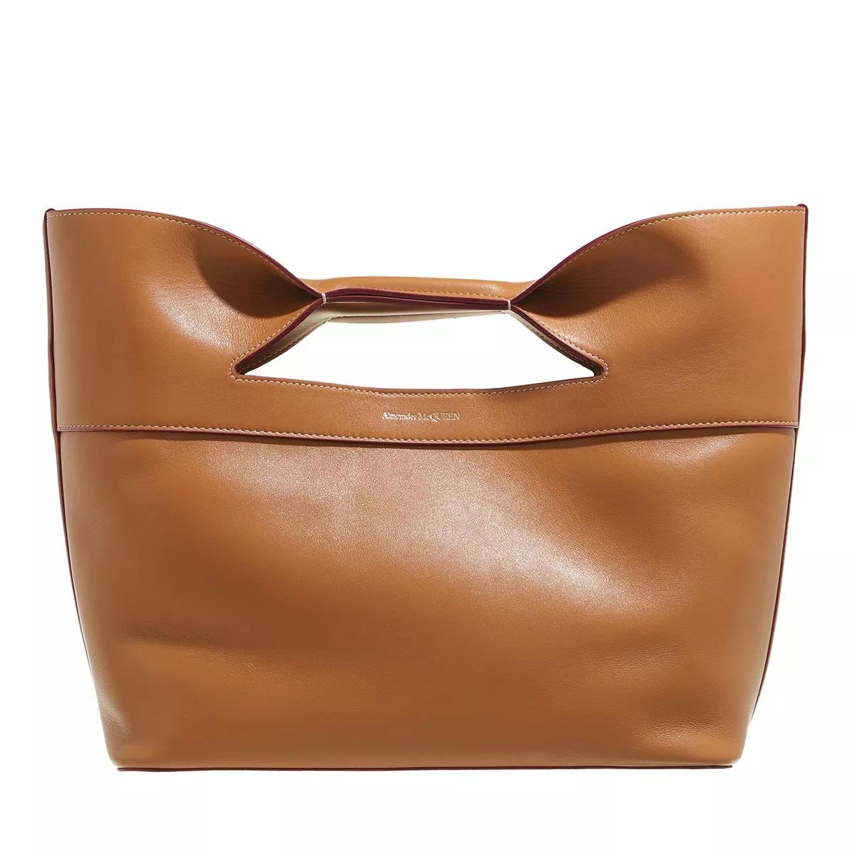 Alexander McQueen Tote - The Bow Small Handle Bag Leather - Gr. unisize - in Braun - für Damen