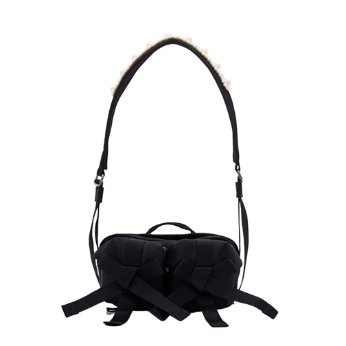 Simone Rocha Schultertasche Shoulder Bag With Black Beads And Front Bows Black