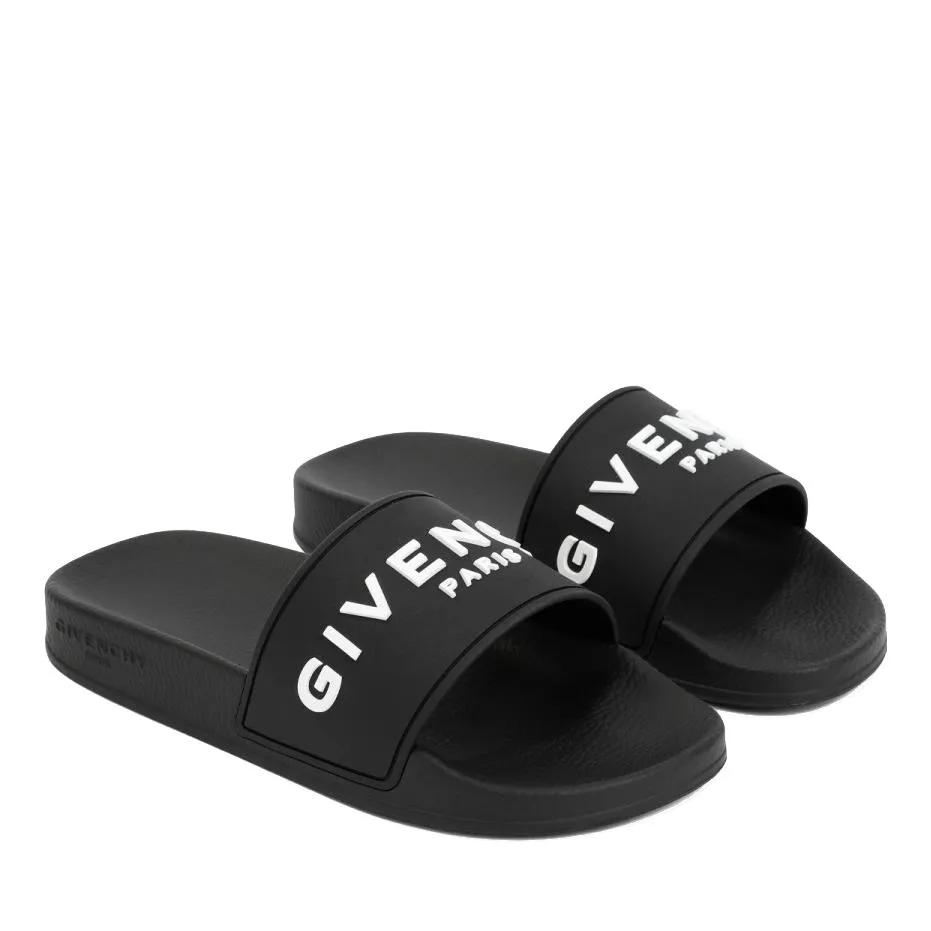 Givenchy Sandalen & Sandaletten - Logo Flat Slide Sandals - Gr. 36 (EU) - in Schwarz - für Damen