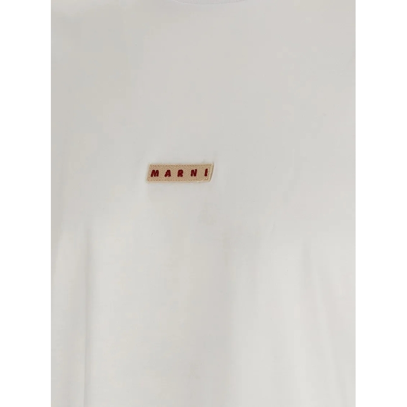 Marni T-shirt Logo Patch T-Shirt Weiß(Image 5)