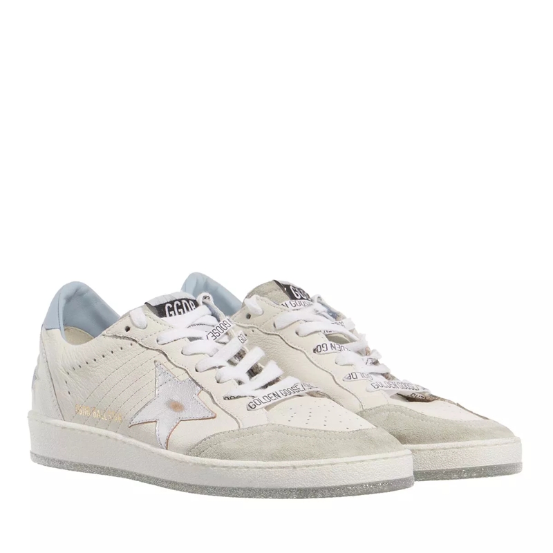 Golden Goose Low-Top-Sneaker Golden Low Top Sneakers White Blue Fog