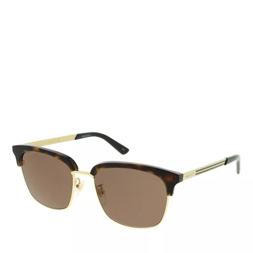Gucci GG0697S-002 55 Sunglasses Havana-Gold-Brown Sonnenbrille