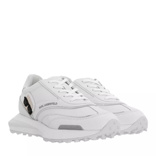 Karl Lagerfeld Zone Ikon Lo Runner White Leather & Suede w Silver Low-Top Sneaker