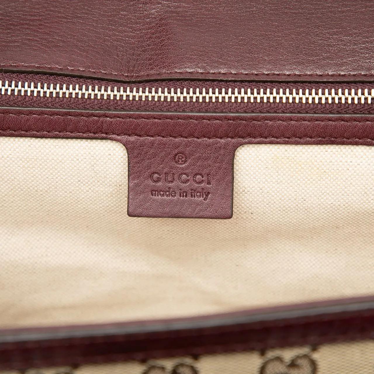 Thumbnail - Gucci Hobo Bags - Medium GG Canvas New Bamboo Top Handle Bag - Gr. unisize - in Braun - für Damen