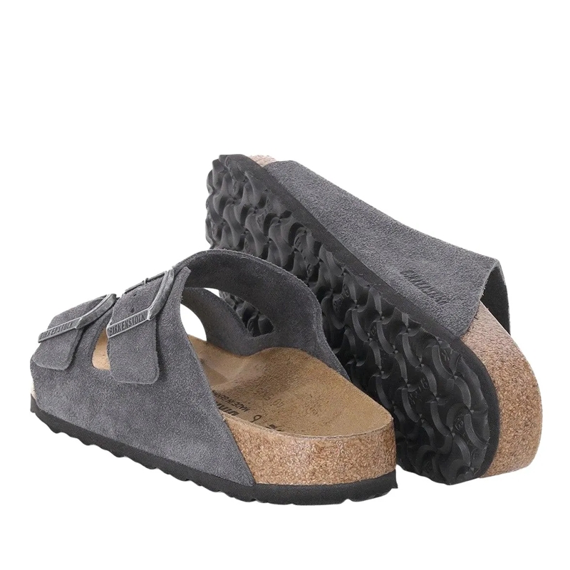 Birkenstock Chaussures à lacets Sandalen Arizona aus Veloursleder grau(Image 2)