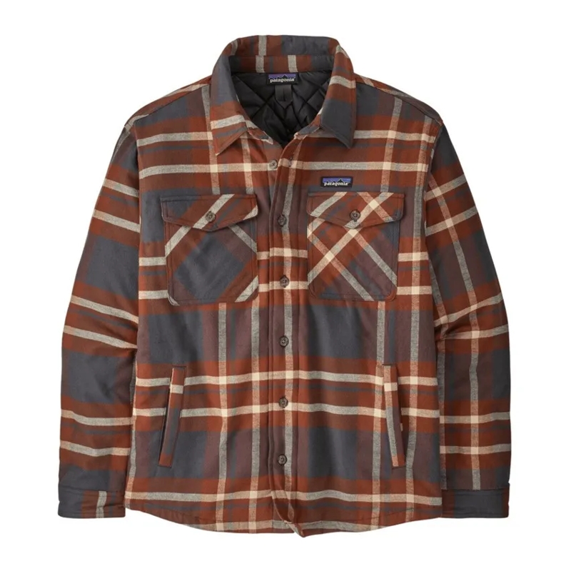 PATAGONIA Overhemd Lightweight Insulated Flannel Shirt Jacket In Mute Brown