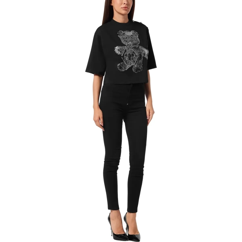 Philipp Plein T-Shirt T-Shirt Rundhalsausschnitt Teddy schwarz(Image 4)