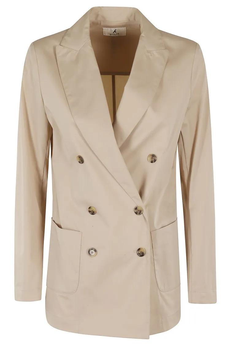 Thumbnail - MYTHS - Camel Blazer With Classic Lapel - Größe 46 - beige