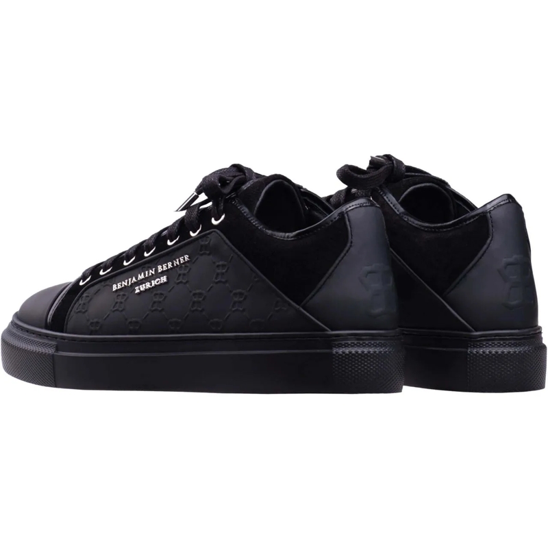 BENJAMIN BERNER Low-Top-Sneaker Benjamin Berner Logo Monogram Embossed Sneakers Zw schwarz(Image 3)