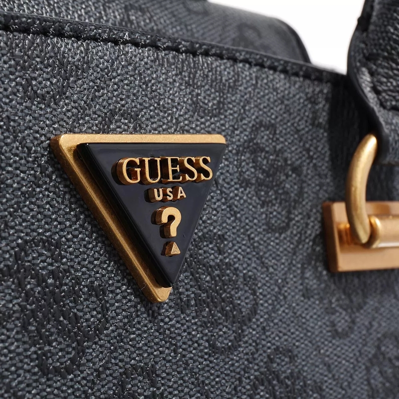 Guess Tote Alexie Girlfriend Satchel Coal Logo(Image 5)