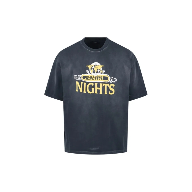 Amiri T-shirt Cropped Black T-Shirt With Iconic Graphic Design Black