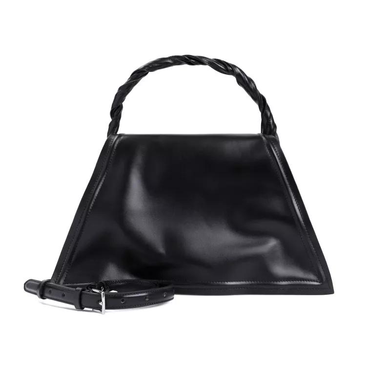 Paris Best Shopper - Wire Black Cow Leather Handbag - Gr. unisize - in Schwarz - für Damen