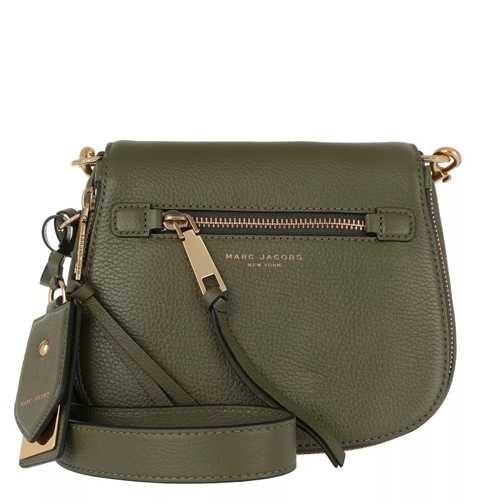 Marc Jacobs Recruit Saddle Bag Leather Army Green Crossbody Bag