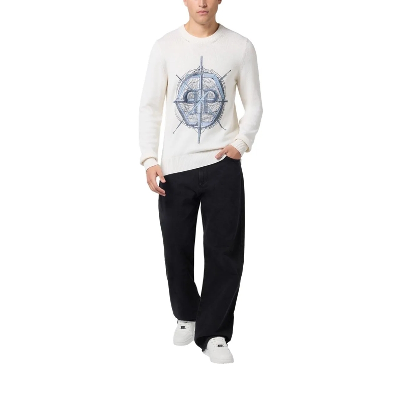 Philipp Plein  Round Neck Pullover Wind Rose weiss(Image 3)