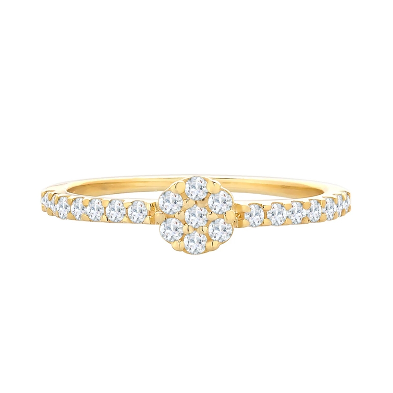 Elli Ring Ring Verlobungsring Topas Edelstein Fein 585 Gelbg gold(Image 2)