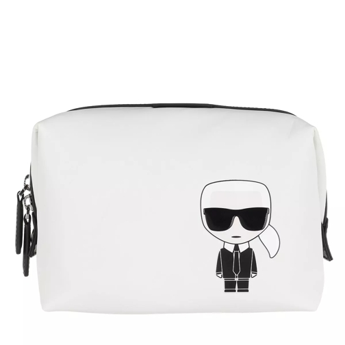 Karl Lagerfeld Ikonik Nylon Washbag White Make-Up Bag