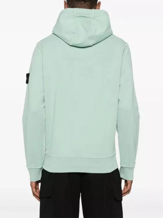 Stone Island Compass-badge cotton hoodie - Blue