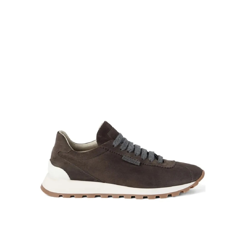 Brunello Cucinelli Low-Top-Sneaker Chic Suede Sneakers Brown