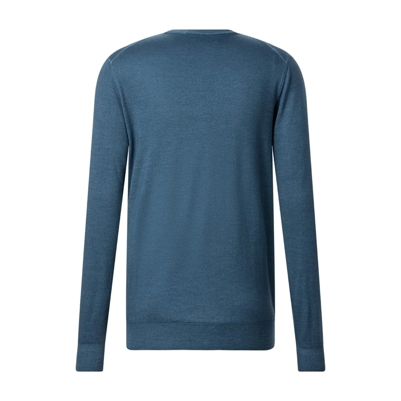 FILIPPO DE LAURENTIIS Pullover Pullover aus Merinowolle blau(Image 6)