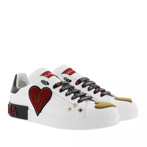 Dolce&Gabbana Portofino Sneakers Patches Bianco/Nero Low-Top Sneaker