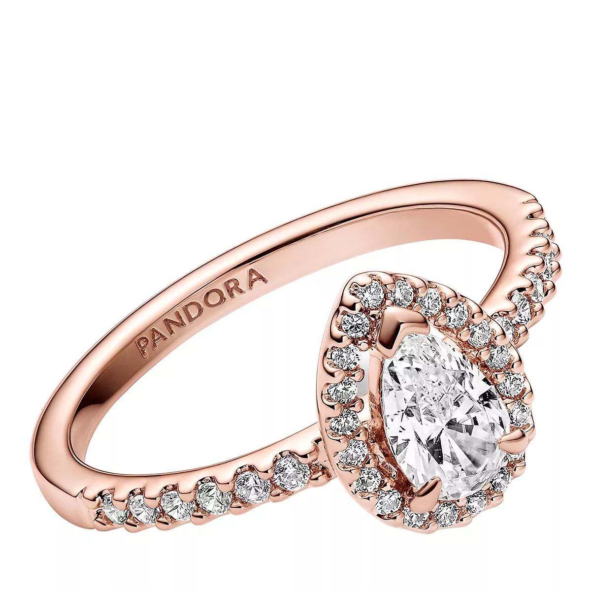 Pandora rose gold on sale pear shaped ring