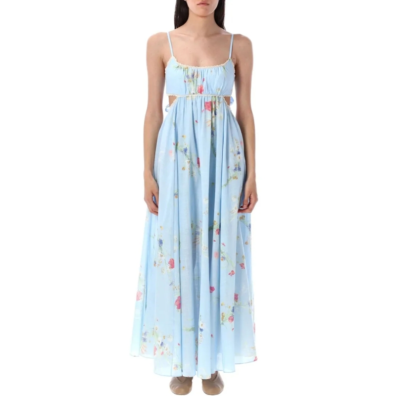 Zimmermann  Lucky Picnic Maxi Dress Blue