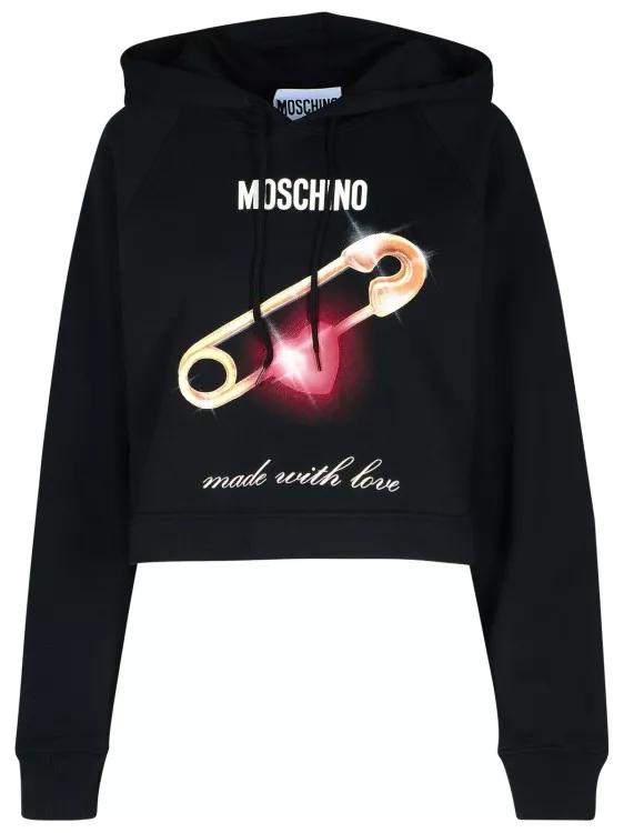 Moschino - Black Cotton Sweatshirt - Größe M - black