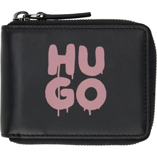 Hugo Portemonnaie mit Zip-Around-Reißverschluss Niko Logo Zip Wallet schwarz