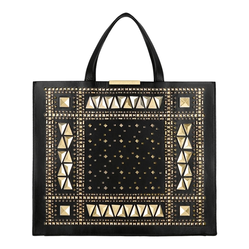 Philipp Plein Shopper Tragetasche Mit Nietenverzierungen schwarz